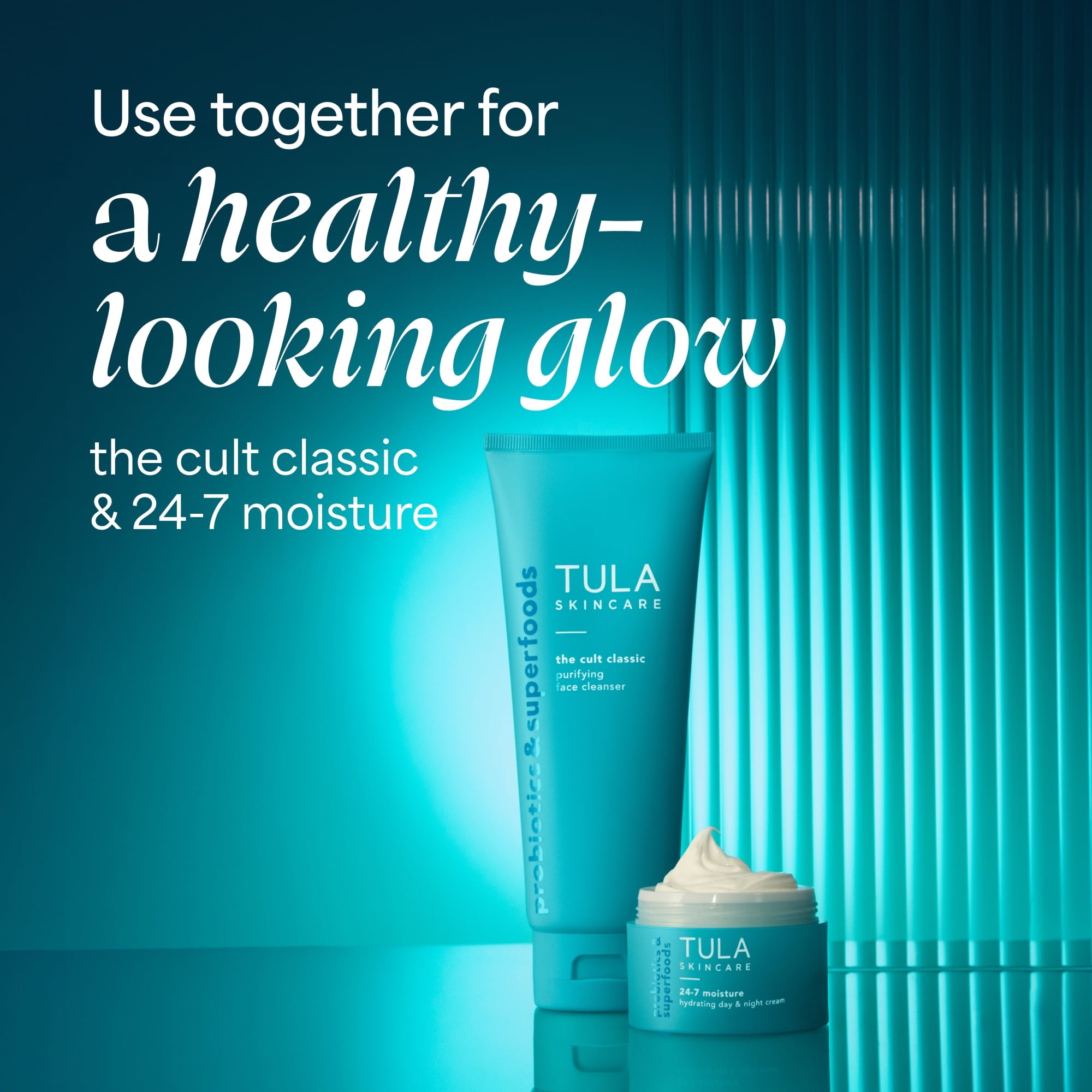 TULA Skin Care The Cult Classic Purifying Face Cleanser, Full and Travel Size Duo, Set of 2