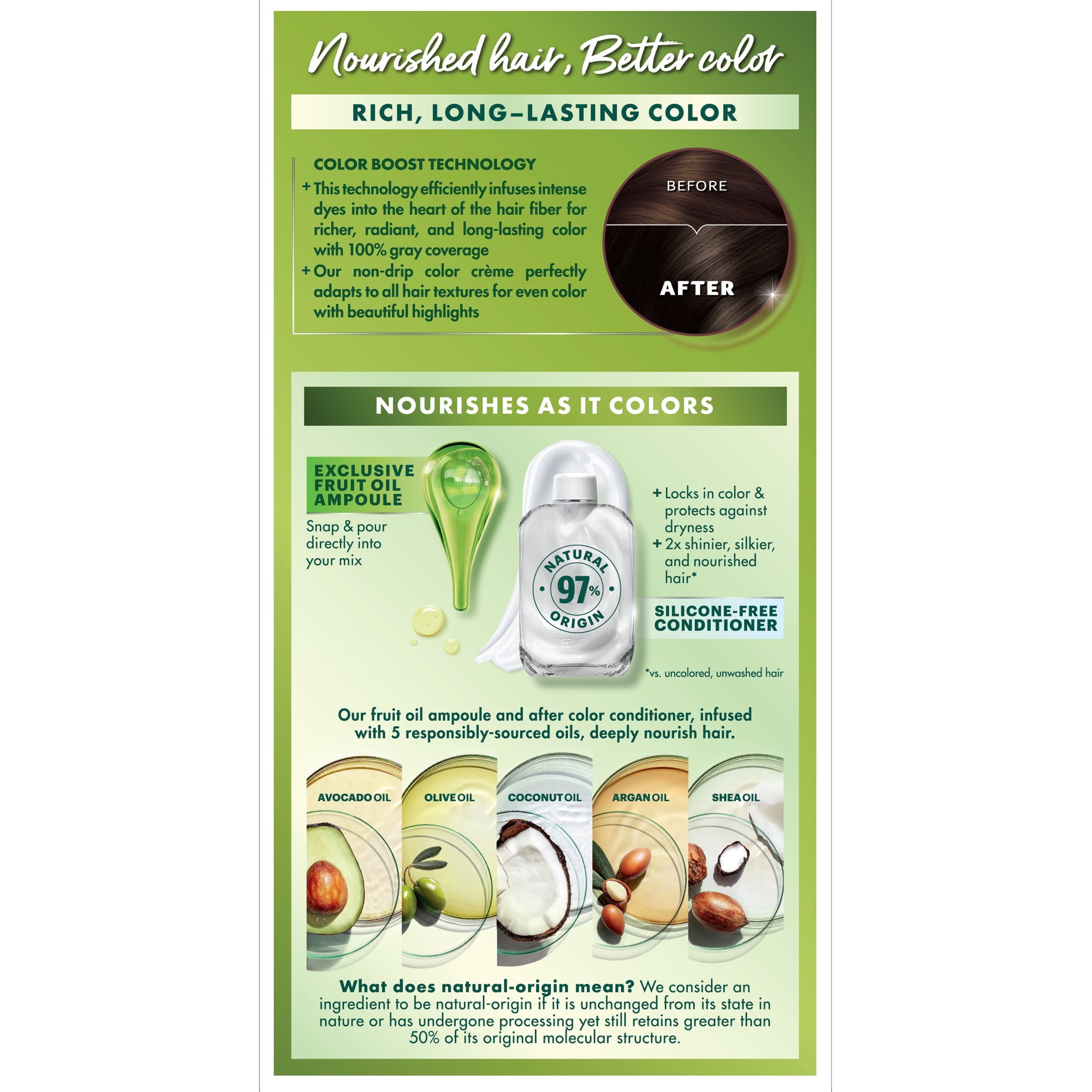 Garnier Nutrisse Nourishing Adult Hair Color Creme, 030 Darkest Brown Sweet Cola