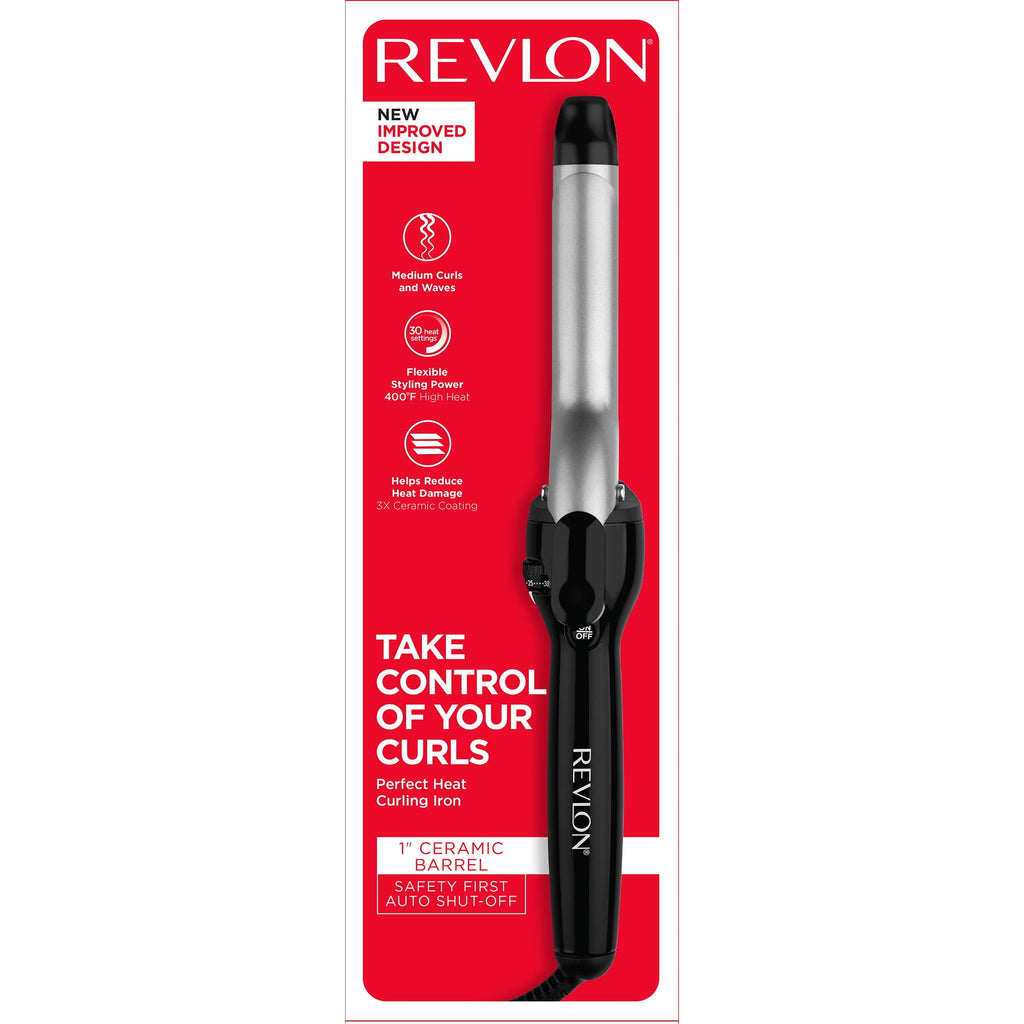 Revlon Perfect Heat 1" Triple Ceramic Curling Iron, Black