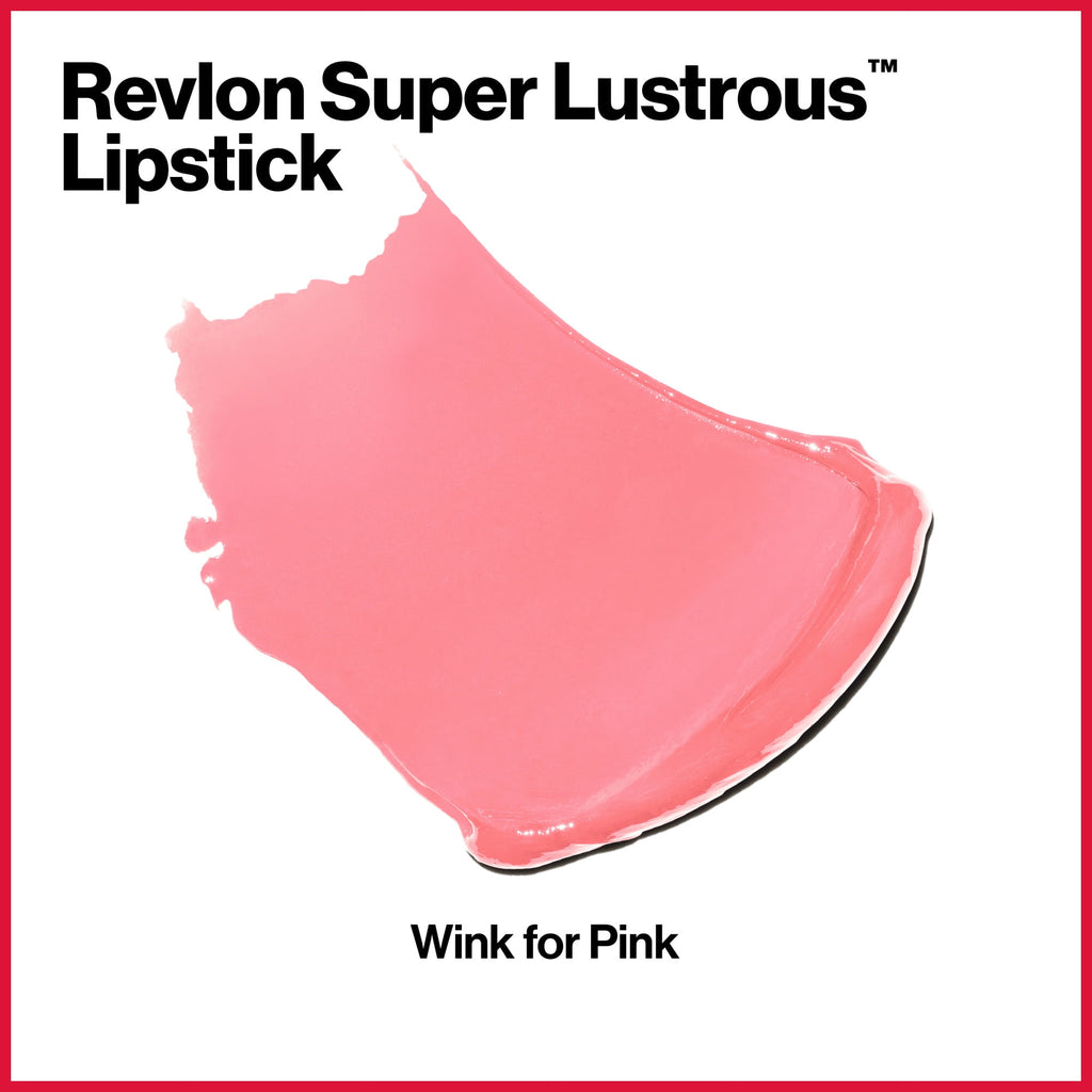 Revlon Super Lustrous Lipstick with Vitamin E and Avocado Oil, Wink For Pink (616), 0.15 oz