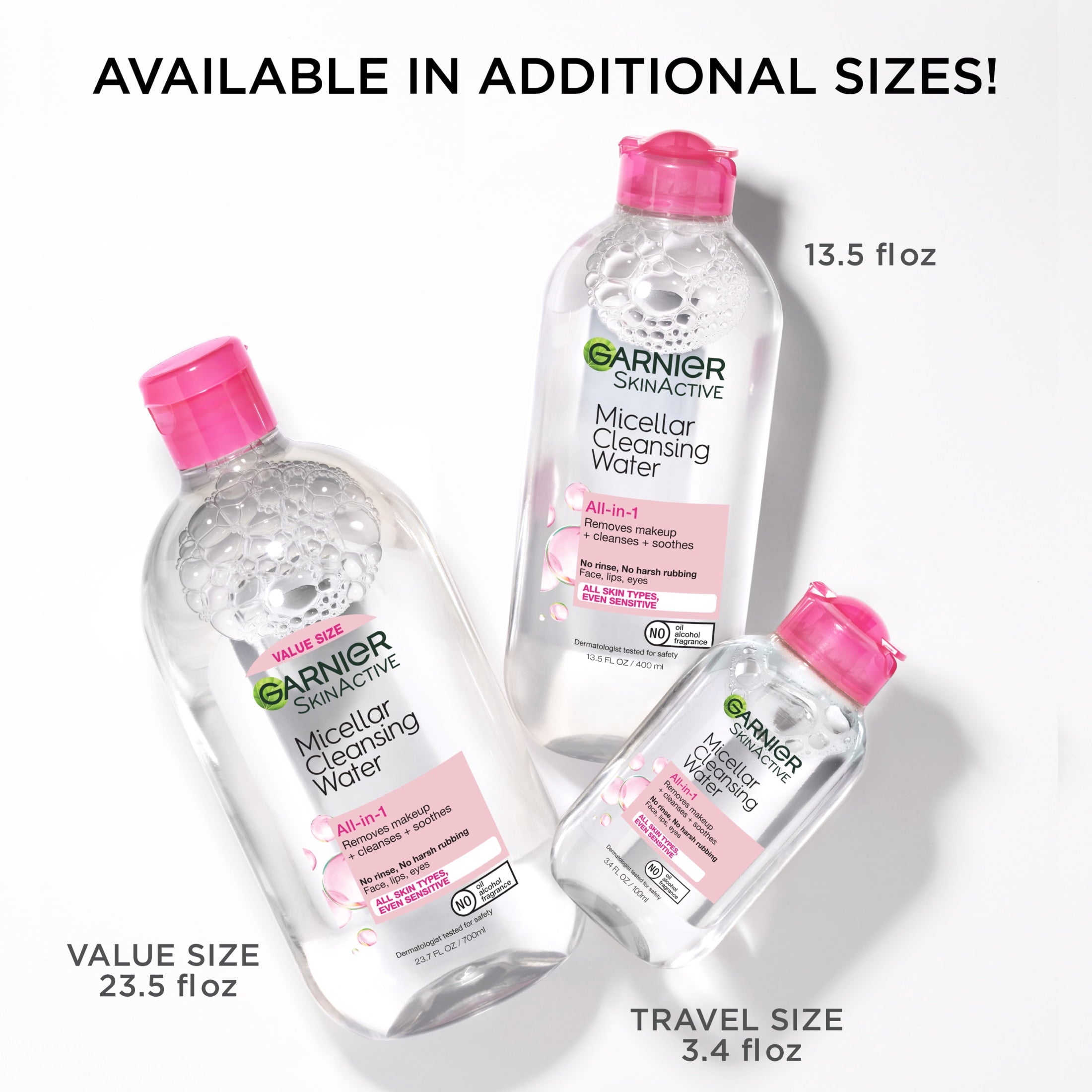 Garnier SkinActive Micellar Cleansing Water All in 1 Makeup Remover, Face Cleanser, 23.7 fl oz