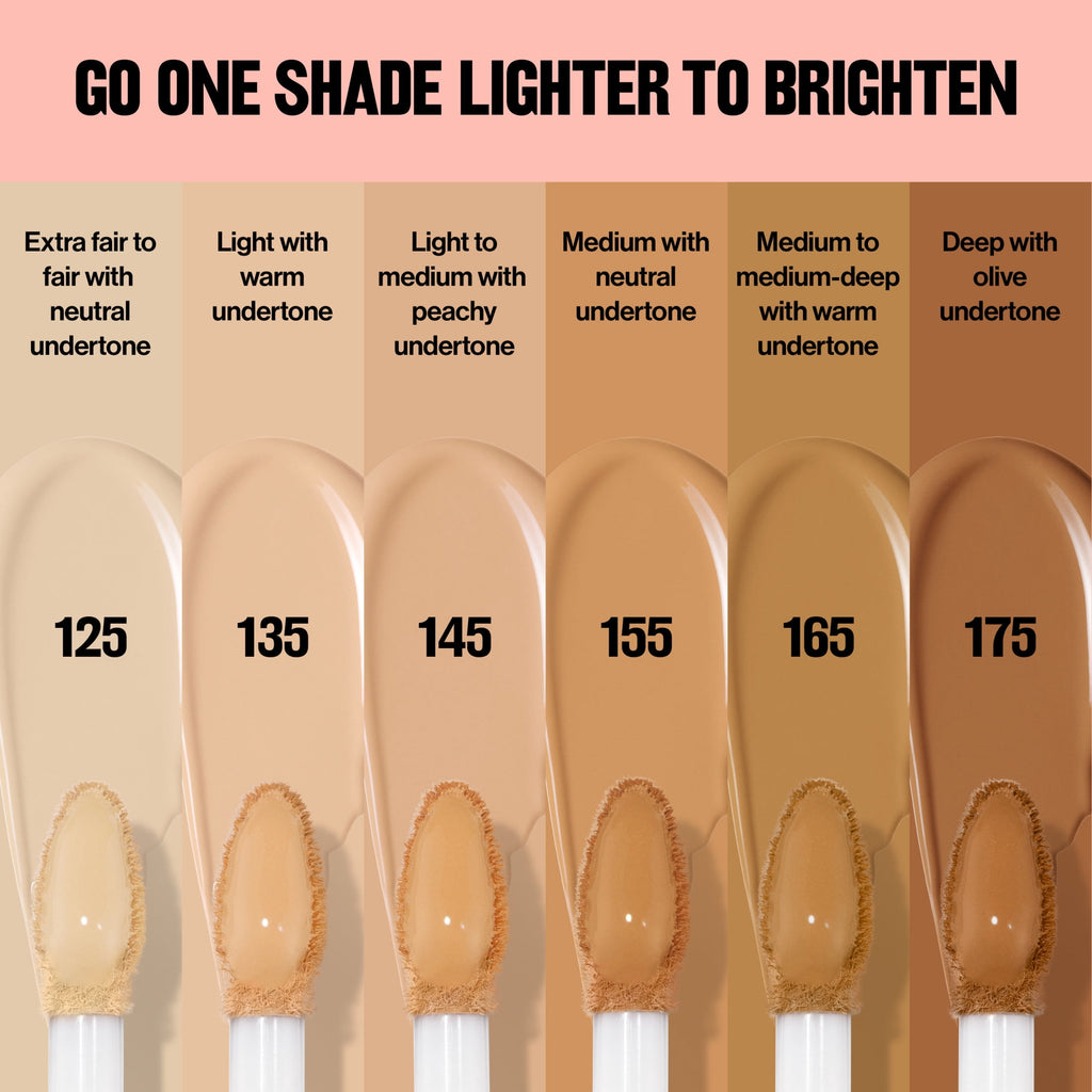 Revlon Glimmer Brightening Liquid Concealer, Buildable Coverage, 135, 0.3 fl oz