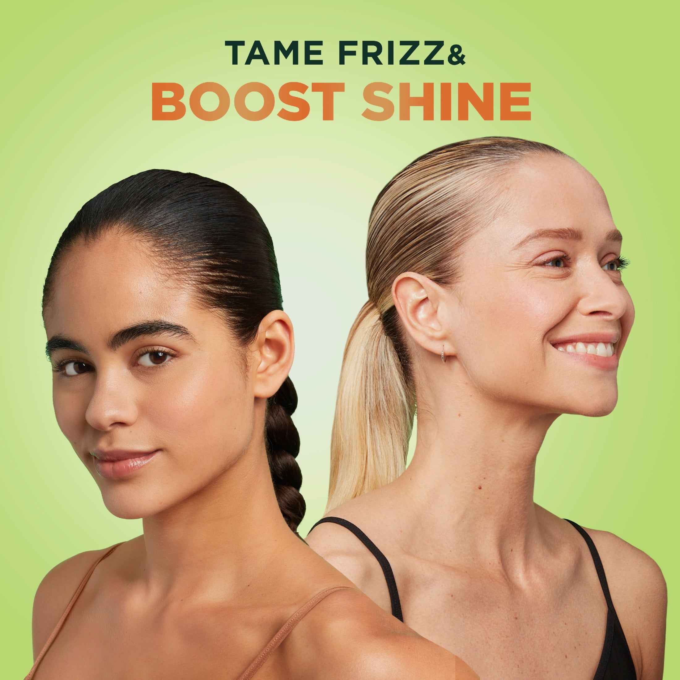 Garnier Fructis Sleek and Shine Frizz Tamer Hair Styling Gel with Plant Keratin, 0.27 fl oz