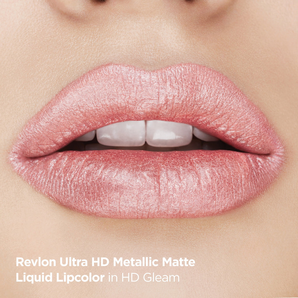 Revlon Ultra HD Metallic Matte Liquid Lipcolor, Liquid Lipstick, 100% Wax-Free, HD Glitz