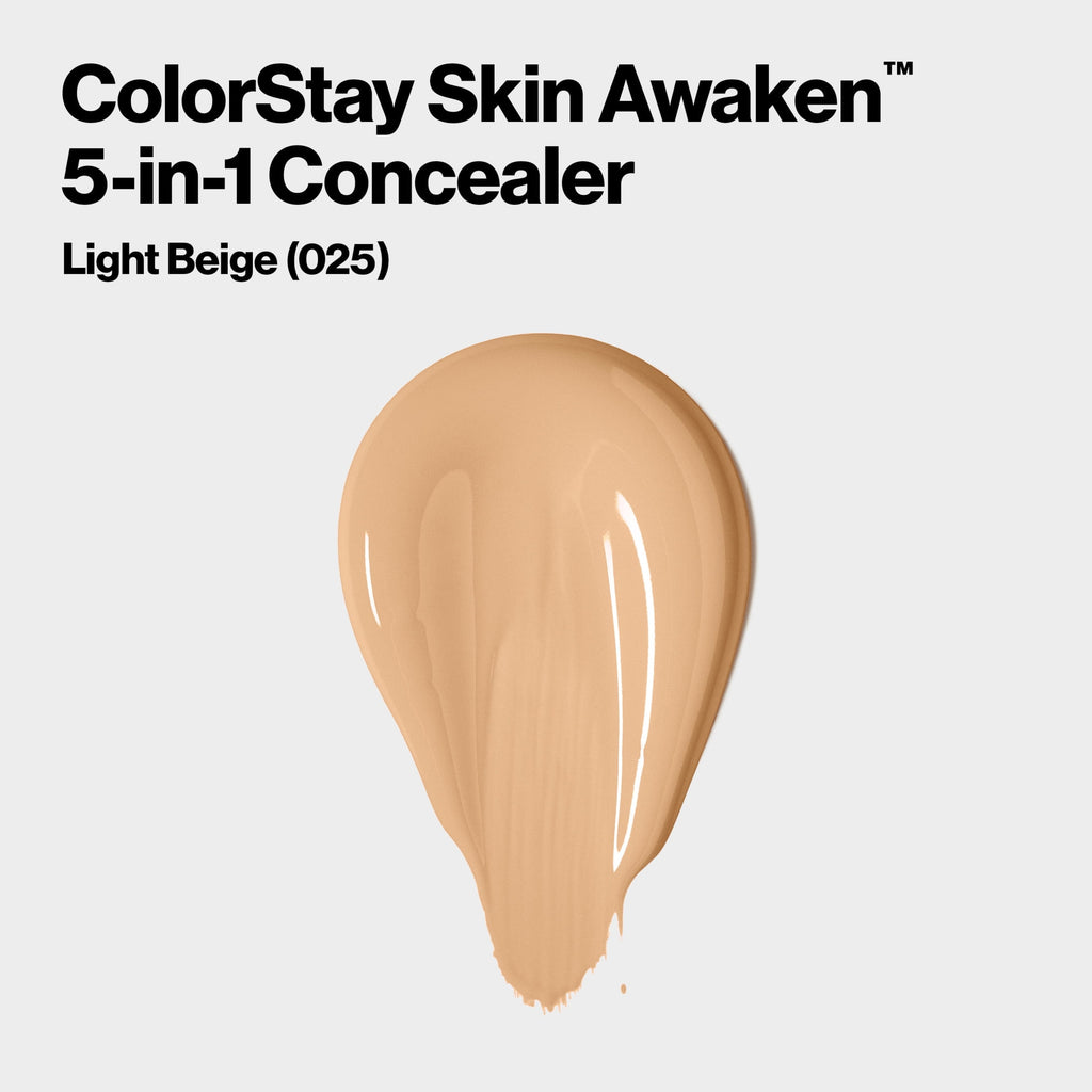 Revlon ColorStay Skin Awaken Cream Concealer Makeup, Longwear, 025 Light Beige, 0.27 fl oz