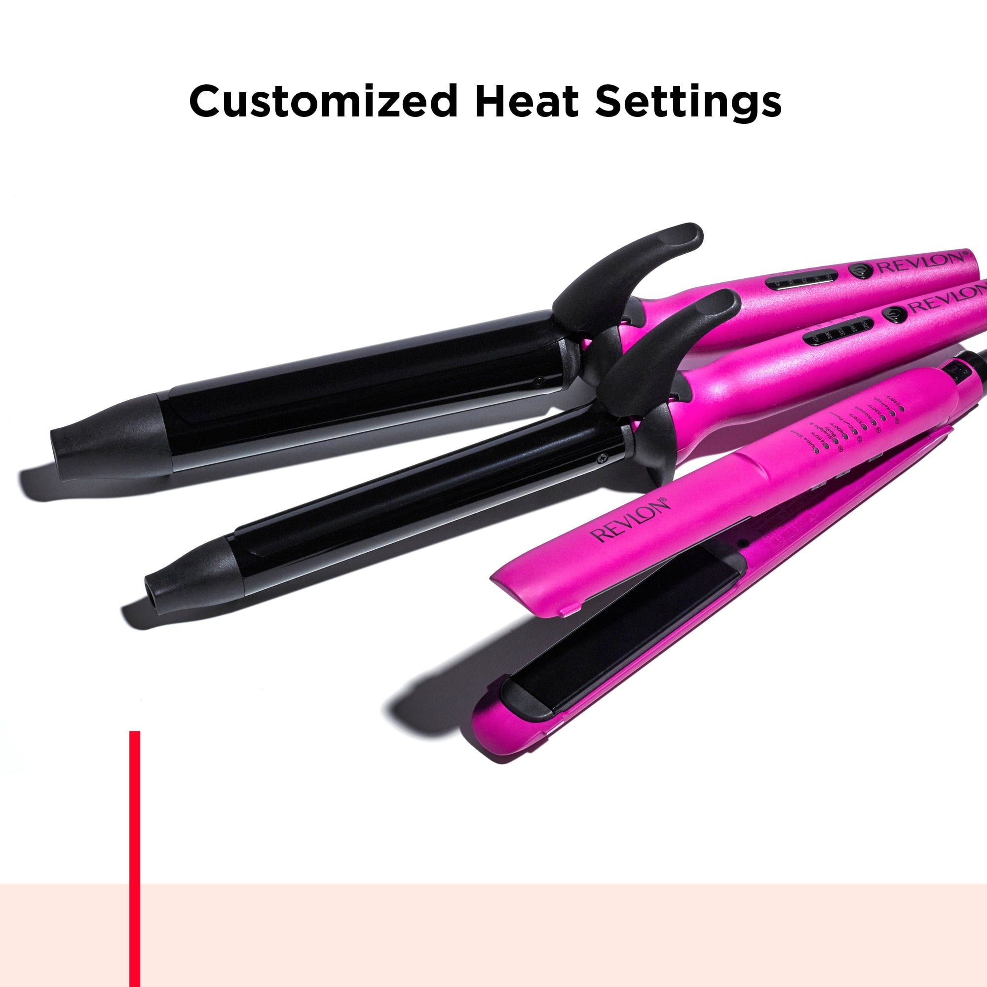 Revlon Easy Heat 1-1/4" Precision Curling Iron, Pink
