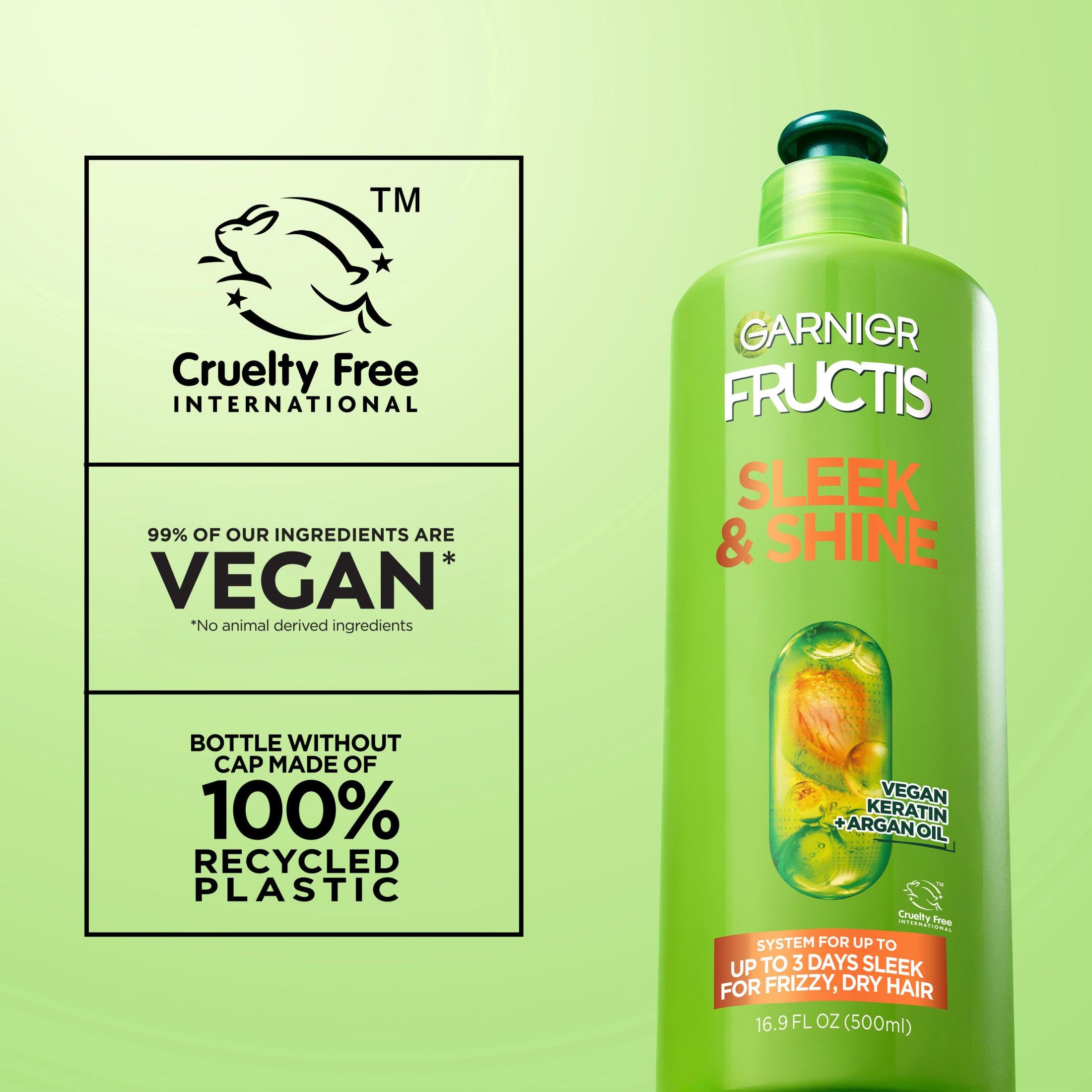 Garnier Fructis Sleek Leave-In Hair Conditioner XL, 16.9 fl oz
