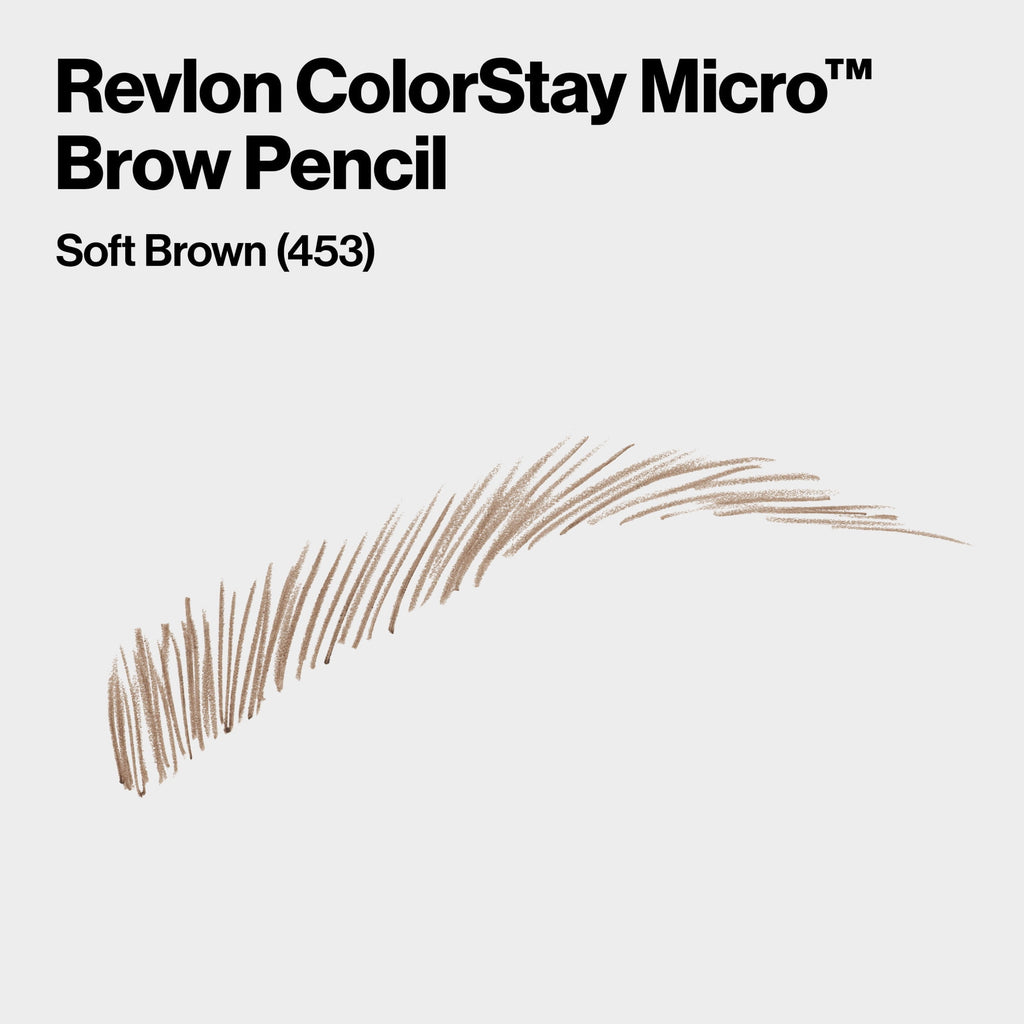Revlon ColorStay Micro Waterproof and Long Wearing Eyebrow Pencil, Soft Brown, 0.003 oz