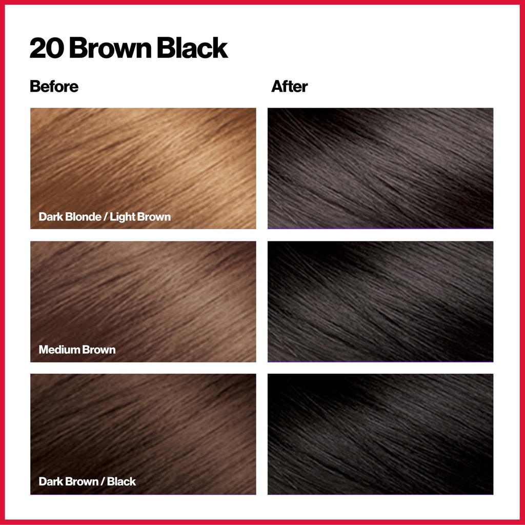 Revlon ColorSilk Beautiful Color Permanent Hair Color 3 Pack, Brown Black, 3 Pack