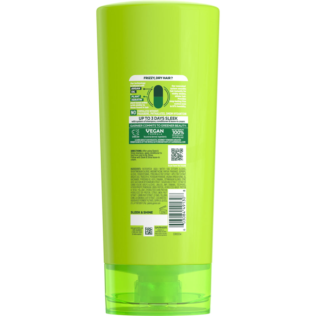 Garnier Fructis Sleek and Shine Smoothing Conditioner with Argan Oil, 21 fl oz