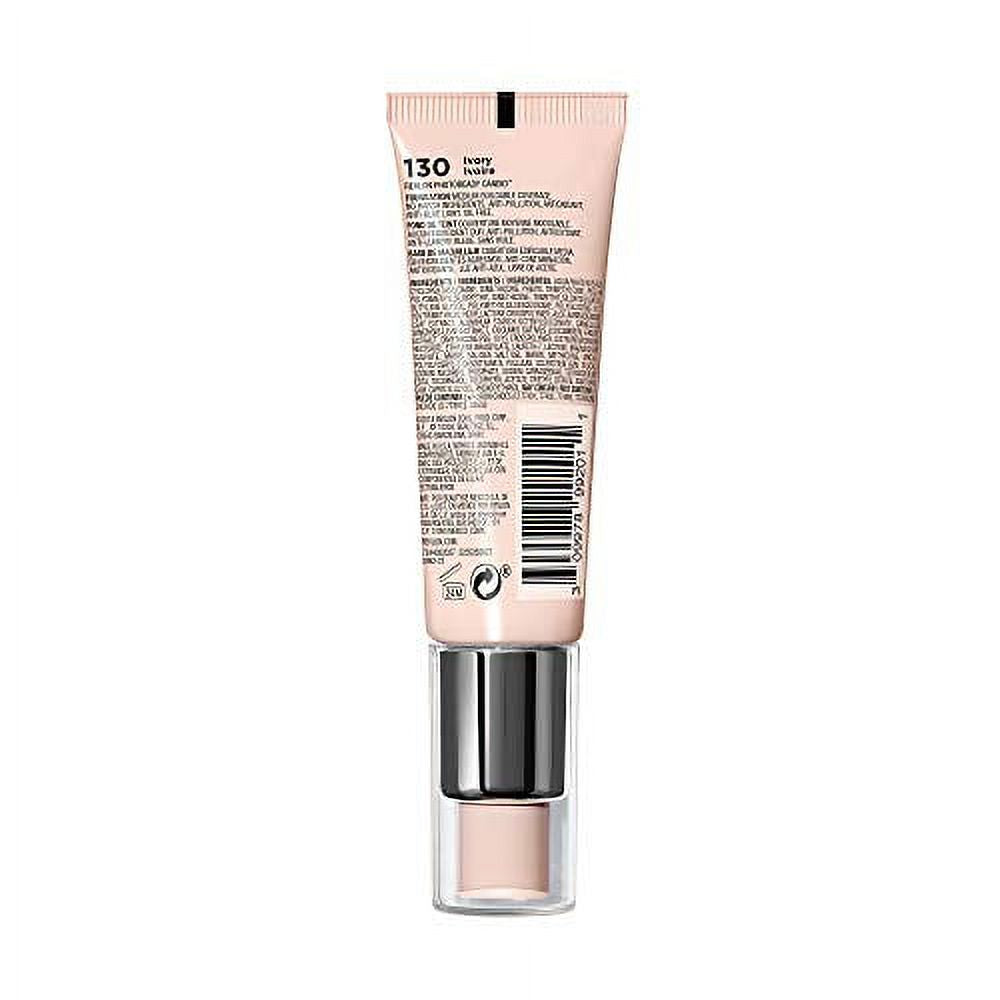 Revlon PhotoReady Candid Natural Finish Foundation, with Anti-Pollution, Antioxidant, Anti-Blue Light Ingredients, 130 Ivory, 0.75 fl. oz.